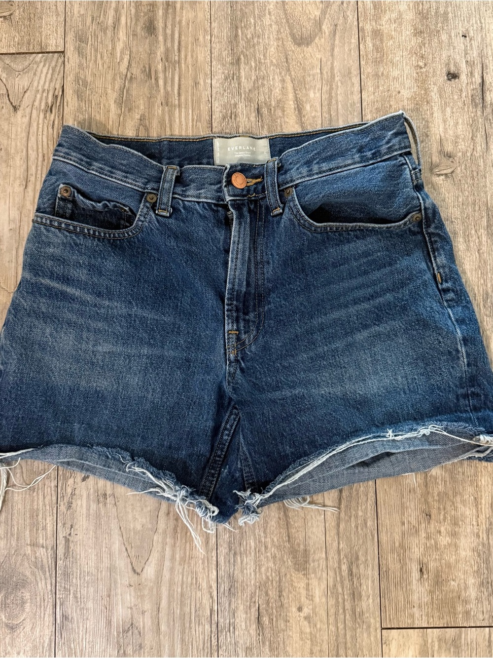 Everlane The Denim Short organic cotton mid rise Size 25